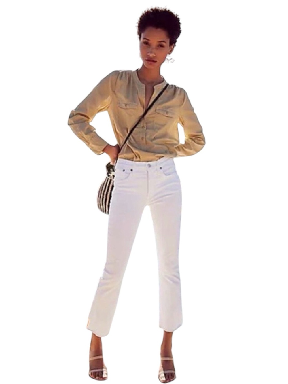 NWT J. Crew Billie Demi Boot Crop in White ⚪️ Size 31